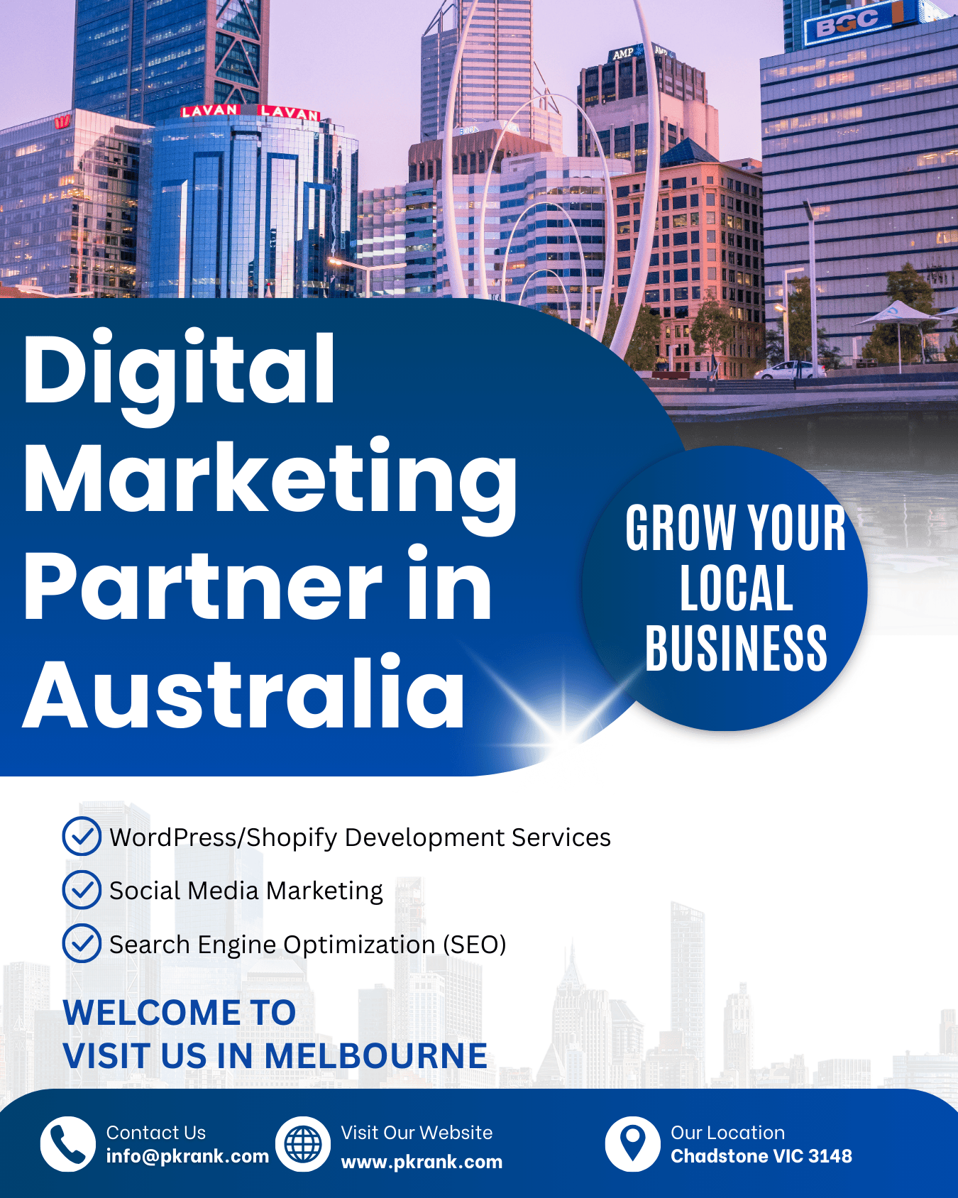welcome to visit us in Melbourne
